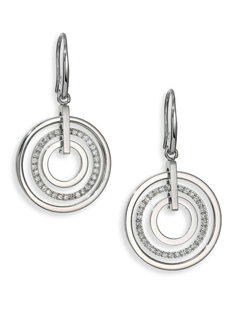 michael kors silver drop earrings.